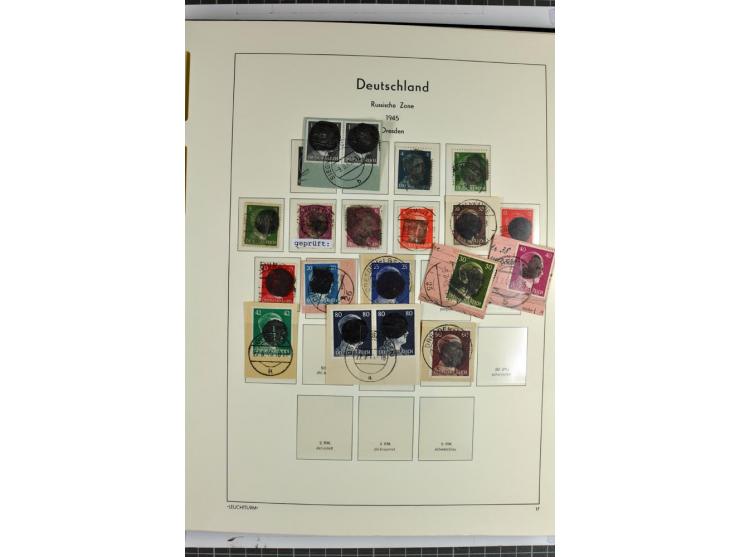 1945/46, Apolda bis Wurzen, umfangreiche, meist postfrische/ungebrauchte und gestempelte Sammlung mit vielen kompletten und b