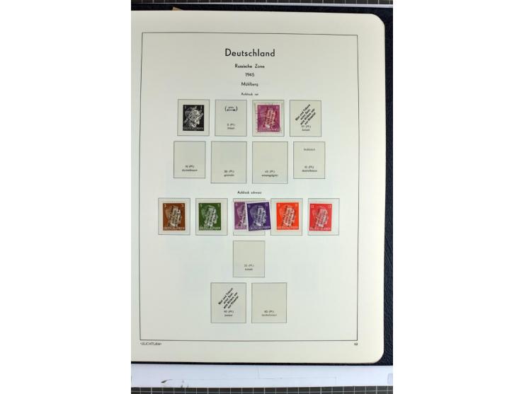 1945/46, Apolda bis Wurzen, umfangreiche, meist postfrische/ungebrauchte und gestempelte Sammlung mit vielen kompletten und b