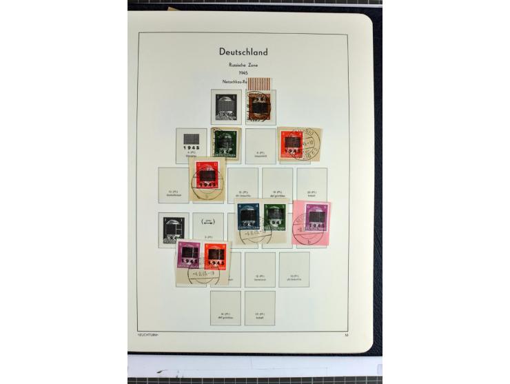 1945/46, Apolda bis Wurzen, umfangreiche, meist postfrische/ungebrauchte und gestempelte Sammlung mit vielen kompletten und b