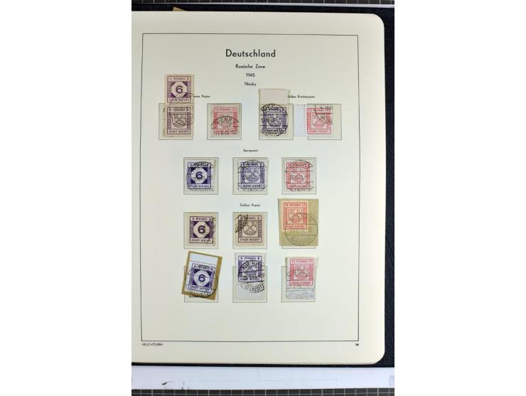 1945/46, Apolda bis Wurzen, umfangreiche, meist postfrische/ungebrauchte und gestempelte Sammlung mit vielen kompletten und b