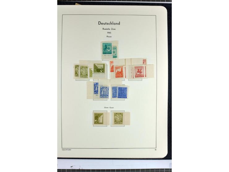 1945/46, Apolda bis Wurzen, umfangreiche, meist postfrische/ungebrauchte und gestempelte Sammlung mit vielen kompletten und b