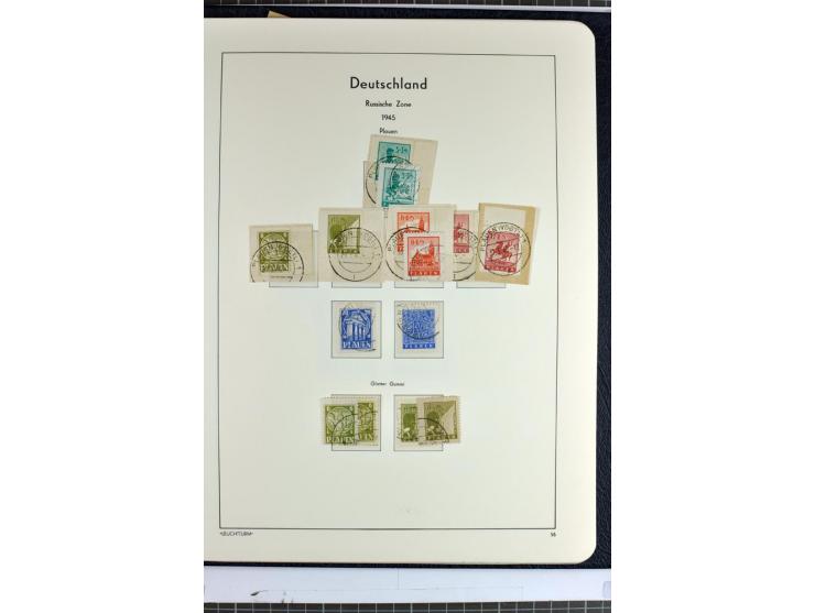 1945/46, Apolda bis Wurzen, umfangreiche, meist postfrische/ungebrauchte und gestempelte Sammlung mit vielen kompletten und b