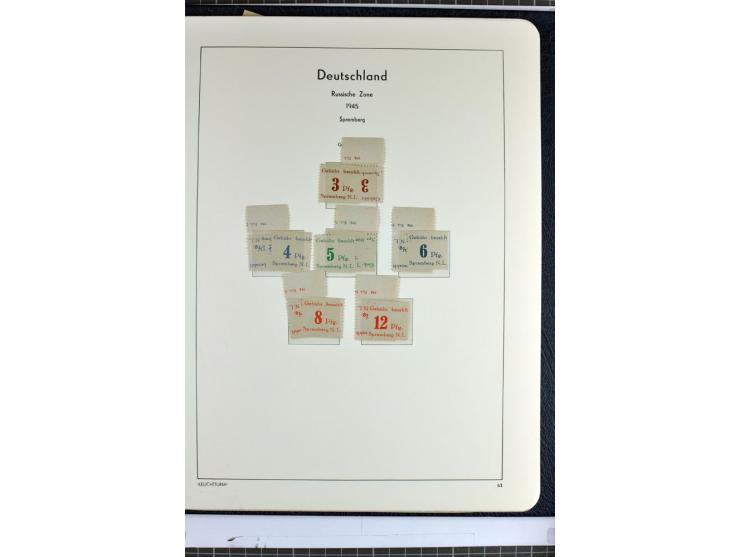 1945/46, Apolda bis Wurzen, umfangreiche, meist postfrische/ungebrauchte und gestempelte Sammlung mit vielen kompletten und b