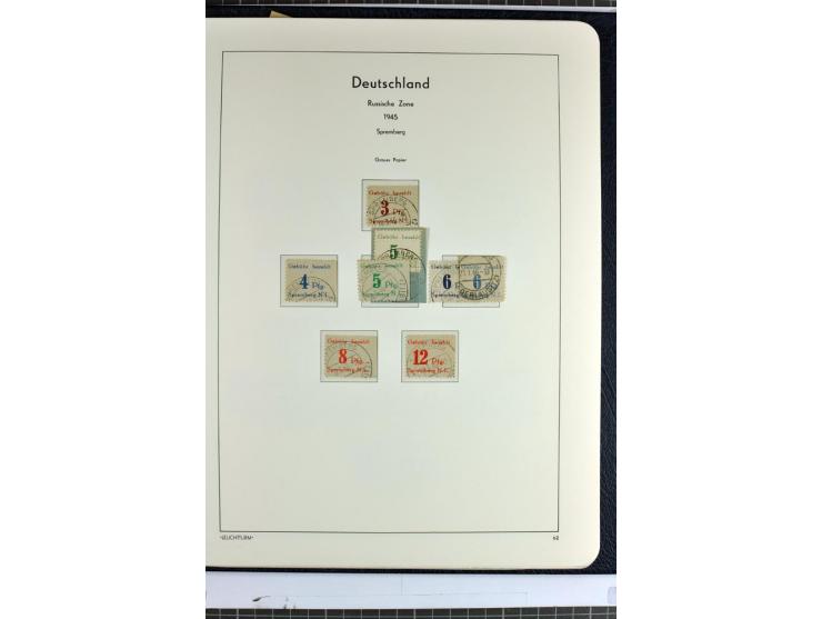 1945/46, Apolda bis Wurzen, umfangreiche, meist postfrische/ungebrauchte und gestempelte Sammlung mit vielen kompletten und b