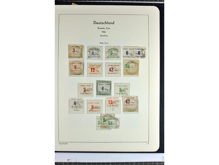 1945/46, Apolda bis Wurzen, umfangreiche, meist postfrische/ungebrauchte und gestempelte Sammlung mit vielen kompletten und b
