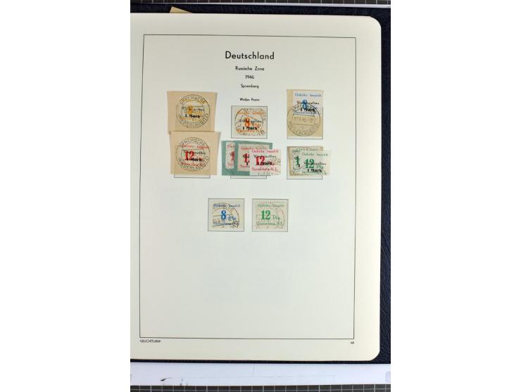 1945/46, Apolda bis Wurzen, umfangreiche, meist postfrische/ungebrauchte und gestempelte Sammlung mit vielen kompletten und b