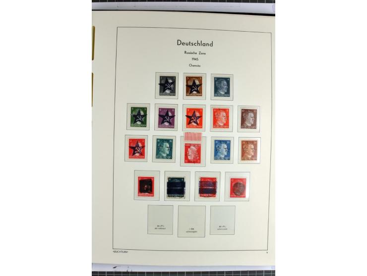 1945/46, Apolda bis Wurzen, umfangreiche, meist postfrische/ungebrauchte und gestempelte Sammlung mit vielen kompletten und b