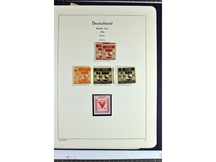 1945/46, Apolda bis Wurzen, umfangreiche, meist postfrische/ungebrauchte und gestempelte Sammlung mit vielen kompletten und b