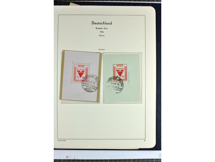 1945/46, Apolda bis Wurzen, umfangreiche, meist postfrische/ungebrauchte und gestempelte Sammlung mit vielen kompletten und b