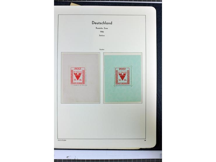 1945/46, Apolda bis Wurzen, umfangreiche, meist postfrische/ungebrauchte und gestempelte Sammlung mit vielen kompletten und b