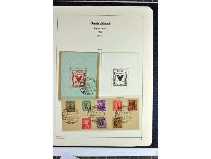 1945/46, Apolda bis Wurzen, umfangreiche, meist postfrische/ungebrauchte und gestempelte Sammlung mit vielen kompletten und b