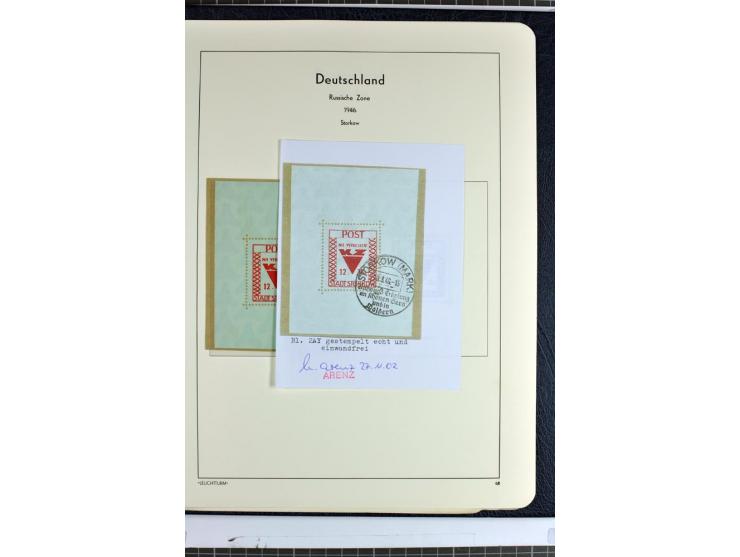 1945/46, Apolda bis Wurzen, umfangreiche, meist postfrische/ungebrauchte und gestempelte Sammlung mit vielen kompletten und b