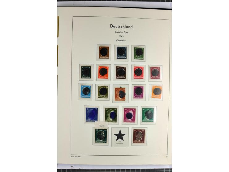1945/46, Apolda bis Wurzen, umfangreiche, meist postfrische/ungebrauchte und gestempelte Sammlung mit vielen kompletten und b