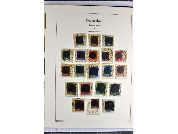 1945/46, Apolda bis Wurzen, umfangreiche, meist postfrische/ungebrauchte und gestempelte Sammlung mit vielen kompletten und b