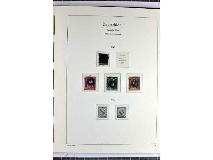 1945/46, Apolda bis Wurzen, umfangreiche, meist postfrische/ungebrauchte und gestempelte Sammlung mit vielen kompletten und b