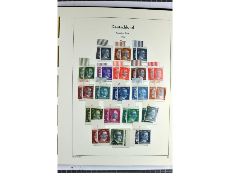 1945/46, Apolda bis Wurzen, umfangreiche, meist postfrische/ungebrauchte und gestempelte Sammlung mit vielen kompletten und b
