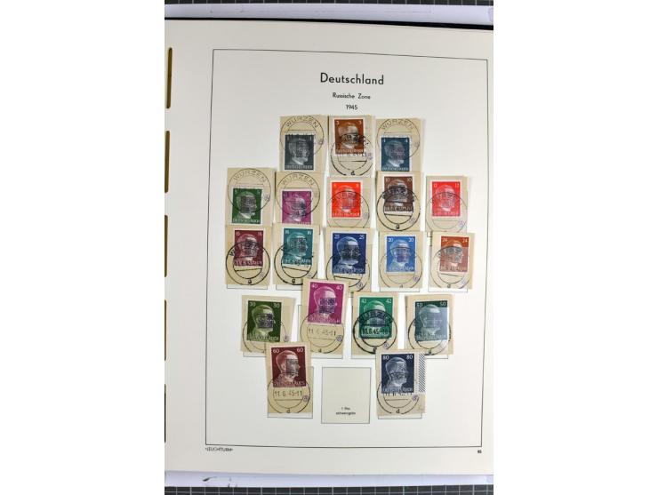 1945/46, Apolda bis Wurzen, umfangreiche, meist postfrische/ungebrauchte und gestempelte Sammlung mit vielen kompletten und b