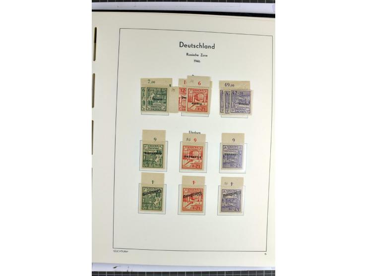 1945/46, Apolda bis Wurzen, umfangreiche, meist postfrische/ungebrauchte und gestempelte Sammlung mit vielen kompletten und b
