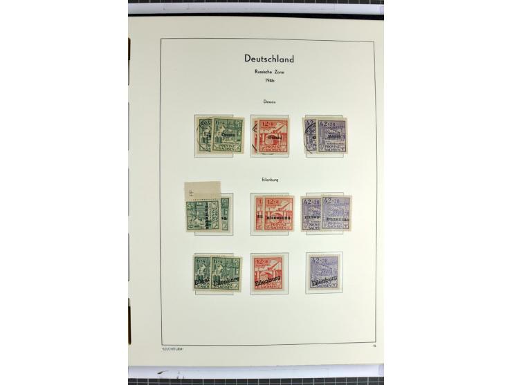 1945/46, Apolda bis Wurzen, umfangreiche, meist postfrische/ungebrauchte und gestempelte Sammlung mit vielen kompletten und b