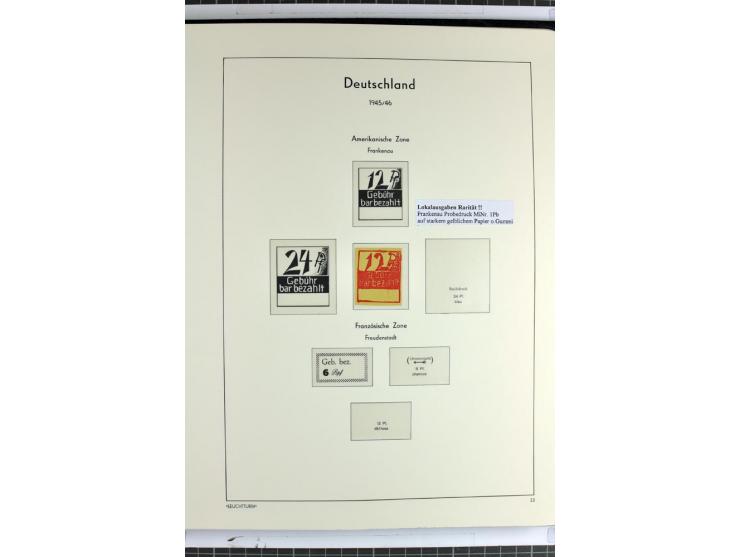 1945/46, Apolda bis Wurzen, umfangreiche, meist postfrische/ungebrauchte und gestempelte Sammlung mit vielen kompletten und b