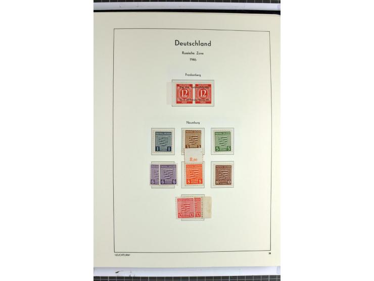 1945/46, Apolda bis Wurzen, umfangreiche, meist postfrische/ungebrauchte und gestempelte Sammlung mit vielen kompletten und b