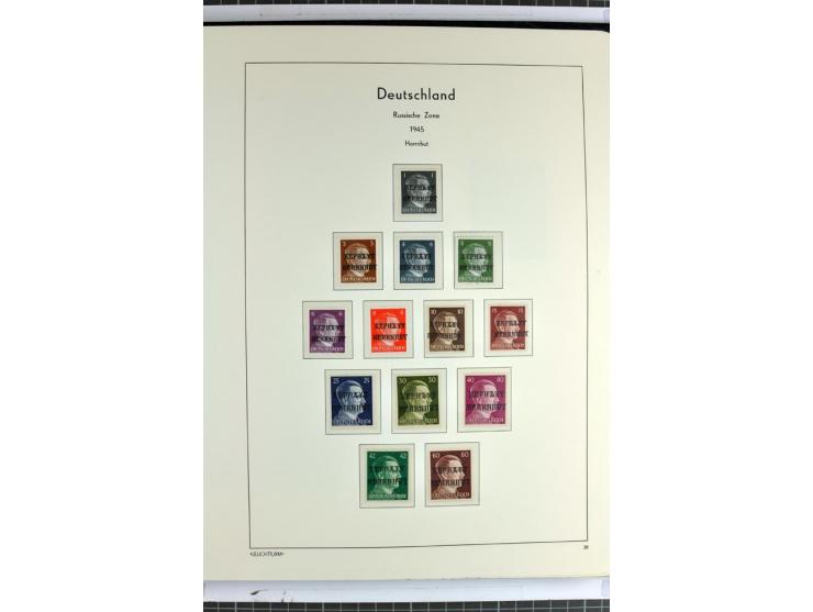 1945/46, Apolda bis Wurzen, umfangreiche, meist postfrische/ungebrauchte und gestempelte Sammlung mit vielen kompletten und b