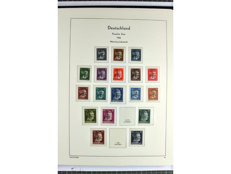1945/46, Apolda bis Wurzen, umfangreiche, meist postfrische/ungebrauchte und gestempelte Sammlung mit vielen kompletten und b