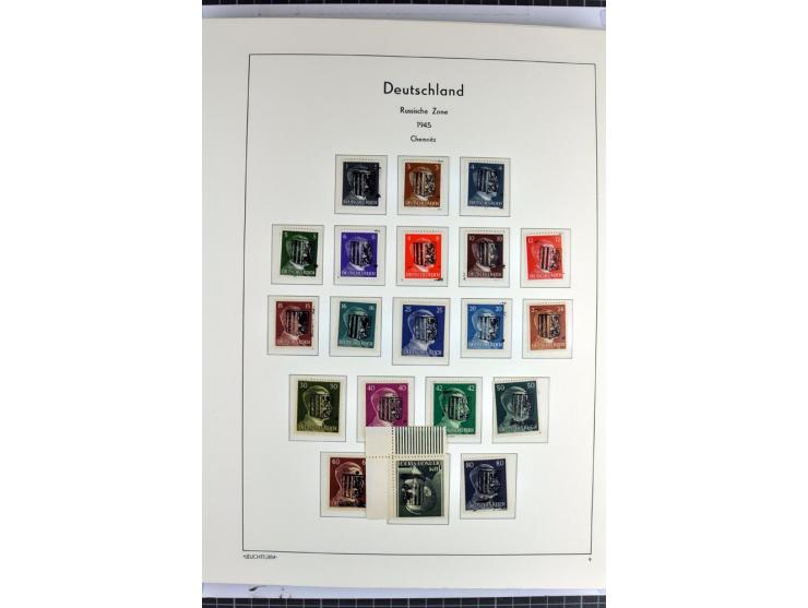 1945/46, Apolda bis Wurzen, umfangreiche, meist postfrische/ungebrauchte und gestempelte Sammlung mit vielen kompletten und b
