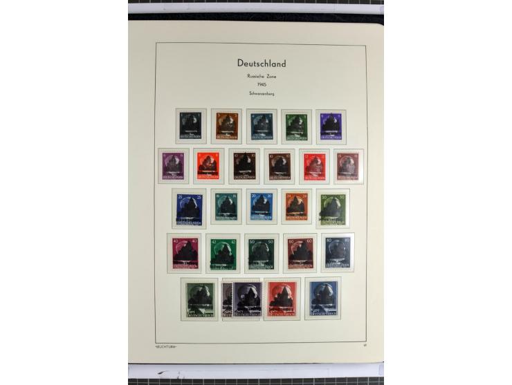 1945/46, Apolda bis Wurzen, umfangreiche, meist postfrische/ungebrauchte und gestempelte Sammlung mit vielen kompletten und b