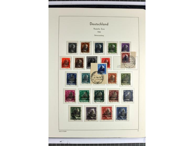 1945/46, Apolda bis Wurzen, umfangreiche, meist postfrische/ungebrauchte und gestempelte Sammlung mit vielen kompletten und b