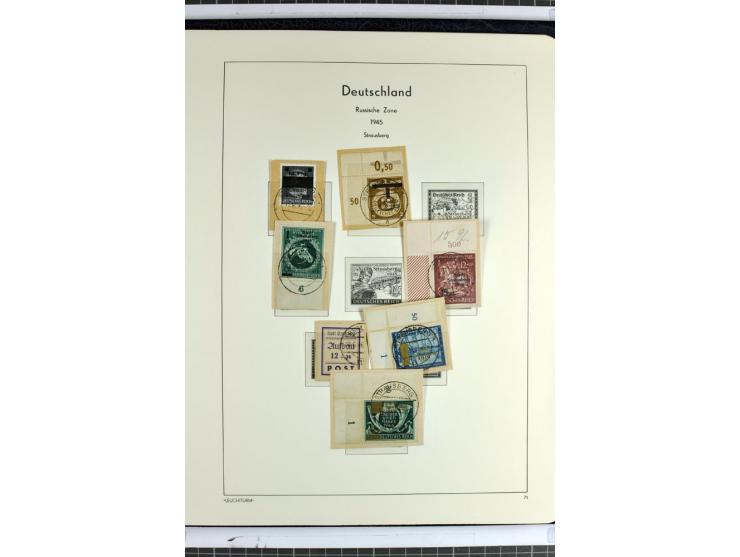 1945/46, Apolda bis Wurzen, umfangreiche, meist postfrische/ungebrauchte und gestempelte Sammlung mit vielen kompletten und b