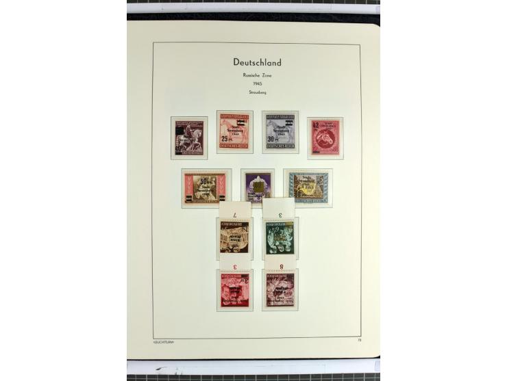 1945/46, Apolda bis Wurzen, umfangreiche, meist postfrische/ungebrauchte und gestempelte Sammlung mit vielen kompletten und b