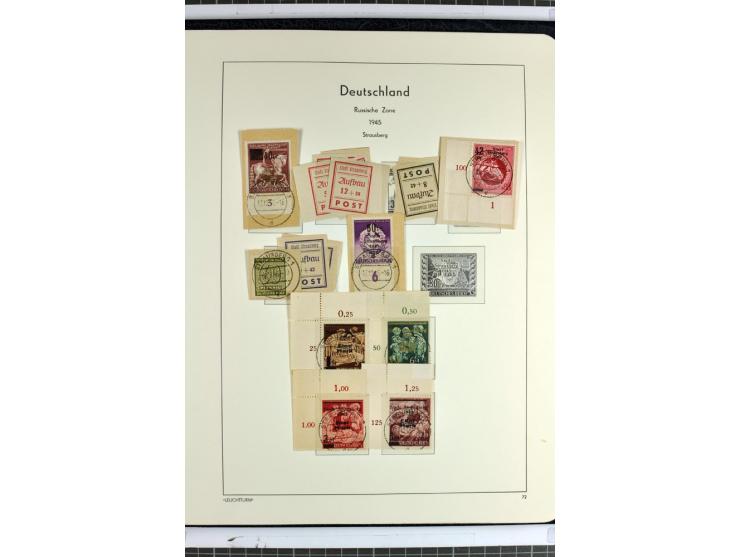 1945/46, Apolda bis Wurzen, umfangreiche, meist postfrische/ungebrauchte und gestempelte Sammlung mit vielen kompletten und b