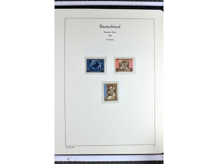 1945/46, Apolda bis Wurzen, umfangreiche, meist postfrische/ungebrauchte und gestempelte Sammlung mit vielen kompletten und b