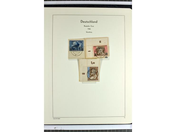 1945/46, Apolda bis Wurzen, umfangreiche, meist postfrische/ungebrauchte und gestempelte Sammlung mit vielen kompletten und b
