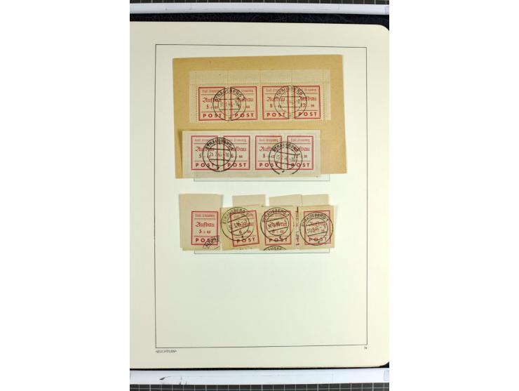 1945/46, Apolda bis Wurzen, umfangreiche, meist postfrische/ungebrauchte und gestempelte Sammlung mit vielen kompletten und b