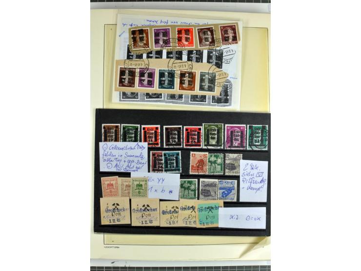 1945/46, Apolda bis Wurzen, umfangreiche, meist postfrische/ungebrauchte und gestempelte Sammlung mit vielen kompletten und b