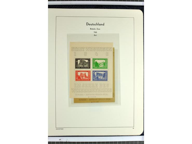 1945/46, Apolda bis Wurzen, umfangreiche, meist postfrische/ungebrauchte und gestempelte Sammlung mit vielen kompletten und b