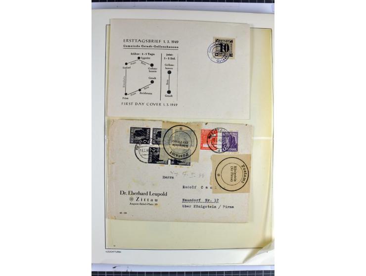 1945/46, Apolda bis Wurzen, umfangreiche, meist postfrische/ungebrauchte und gestempelte Sammlung mit vielen kompletten und b