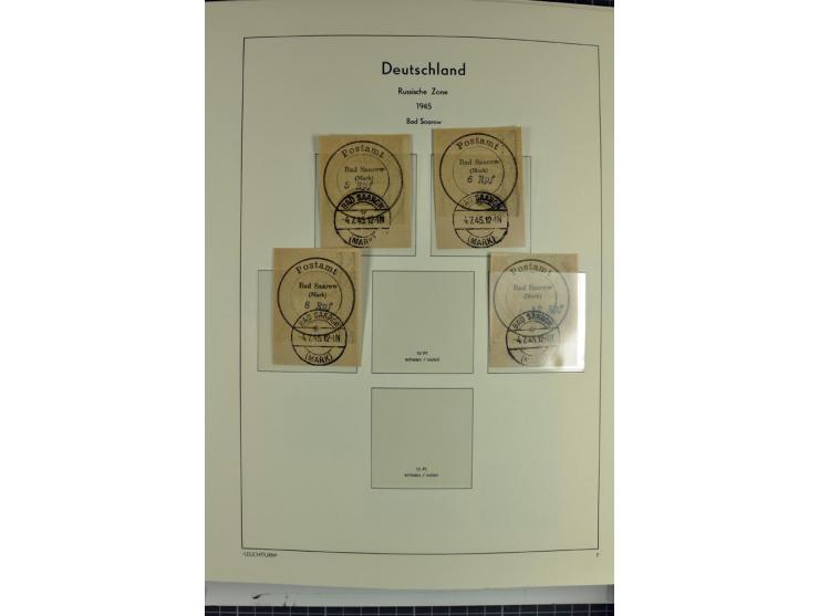 1945/46, Apolda bis Wurzen, umfangreiche, meist postfrische/ungebrauchte und gestempelte Sammlung mit vielen kompletten und b