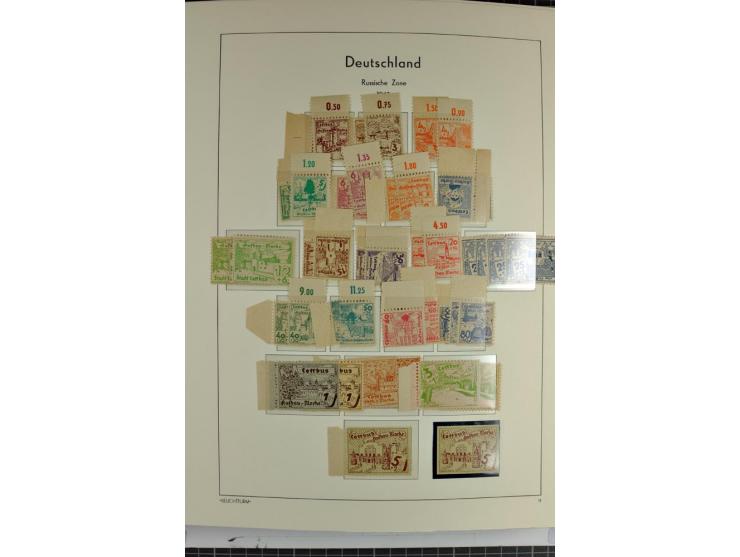 1945/46, Apolda bis Wurzen, umfangreiche, meist postfrische/ungebrauchte und gestempelte Sammlung mit vielen kompletten und b