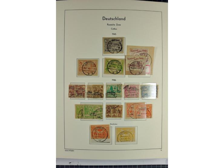 1945/46, Apolda bis Wurzen, umfangreiche, meist postfrische/ungebrauchte und gestempelte Sammlung mit vielen kompletten und b