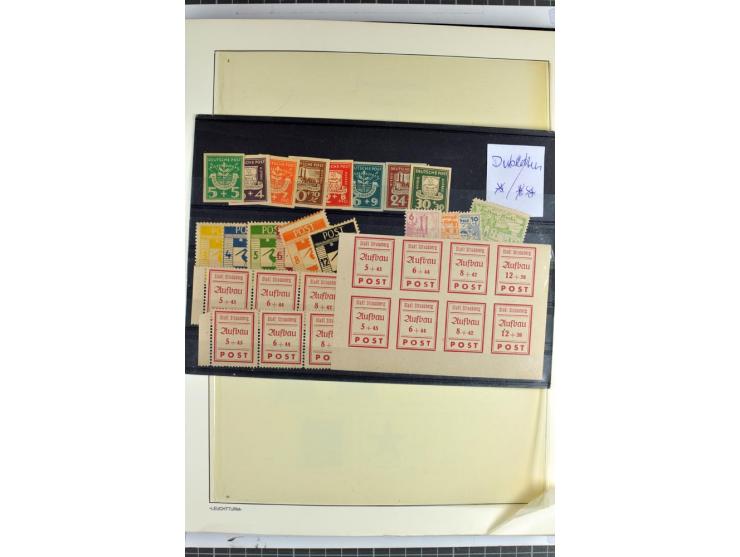 1945/46, Apolda bis Wurzen, umfangreiche, meist postfrische/ungebrauchte und gestempelte Sammlung mit vielen kompletten und b