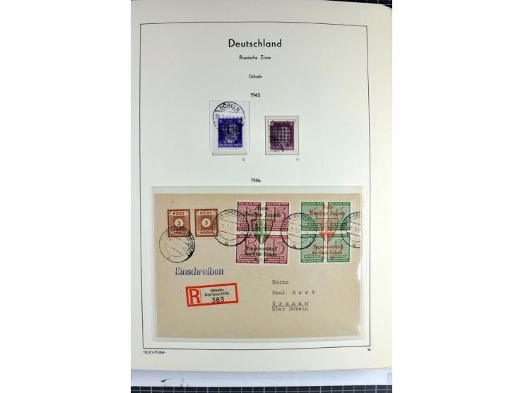 1945/46, Apolda bis Wurzen, umfangreiche, meist postfrische/ungebrauchte und gestempelte Sammlung mit vielen kompletten und b