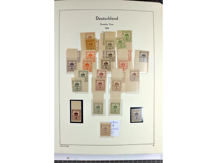 1945/46, Apolda bis Wurzen, umfangreiche, meist postfrische/ungebrauchte und gestempelte Sammlung mit vielen kompletten und b