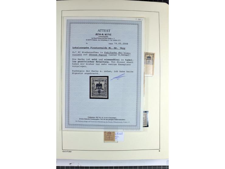 1945/46, Apolda bis Wurzen, umfangreiche, meist postfrische/ungebrauchte und gestempelte Sammlung mit vielen kompletten und b