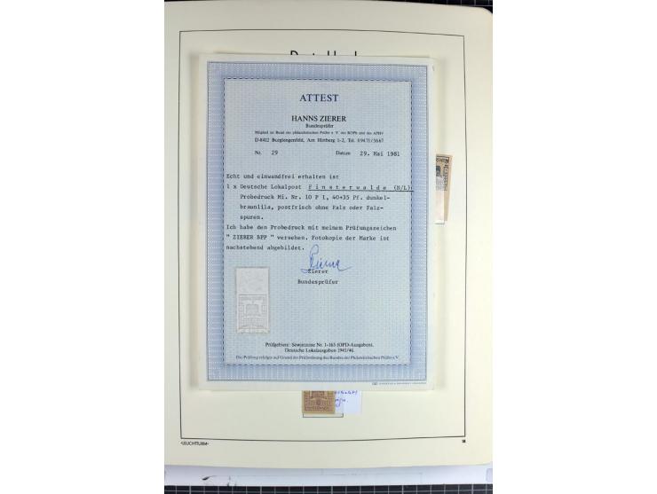 1945/46, Apolda bis Wurzen, umfangreiche, meist postfrische/ungebrauchte und gestempelte Sammlung mit vielen kompletten und b