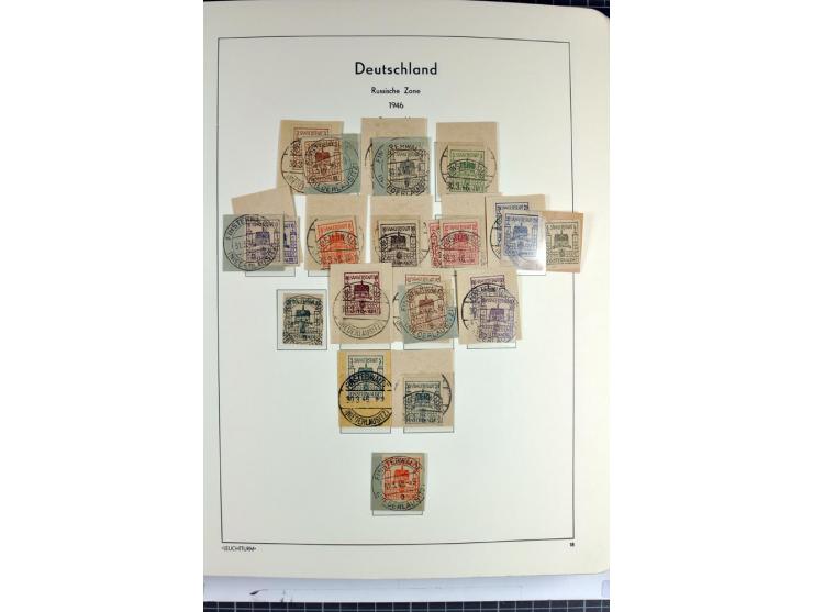 1945/46, Apolda bis Wurzen, umfangreiche, meist postfrische/ungebrauchte und gestempelte Sammlung mit vielen kompletten und b