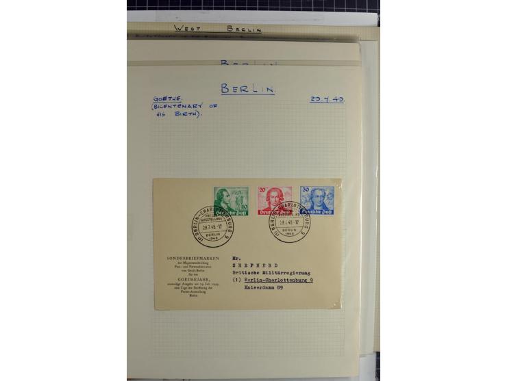 1948/1955, meist ungebrauchte Sammlung auf selbstgefertigten Albenblättern mit einigen besseren und kpl. Ausgaben, dabei auch