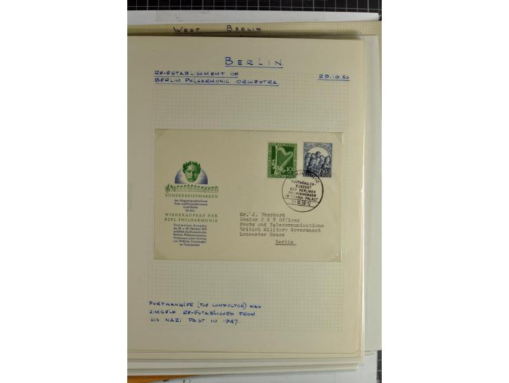 1948/1955, meist ungebrauchte Sammlung auf selbstgefertigten Albenblättern mit einigen besseren und kpl. Ausgaben, dabei auch